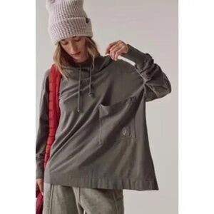 Free People Movement Hot Shot Hoodie Army Green SZ S